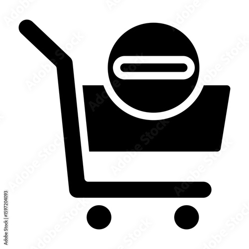 item Removed Vector Glyph Icon Design