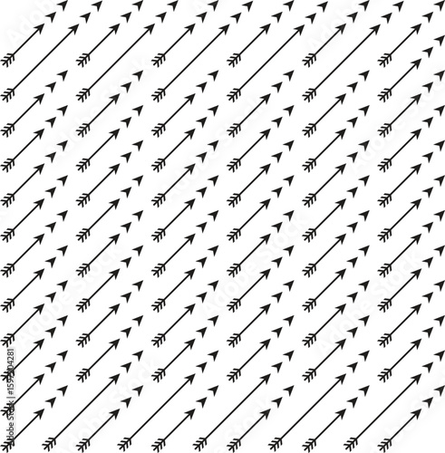 bow and arrow doodle seamless pattern background