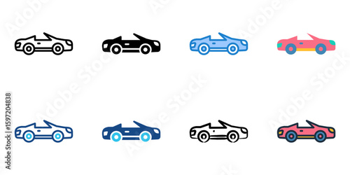 Convertible icon set multiple style collection 
