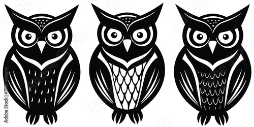 A charming vector illustration of a wise owl character, with several cute owls perched on a branch, is set against a clean white background