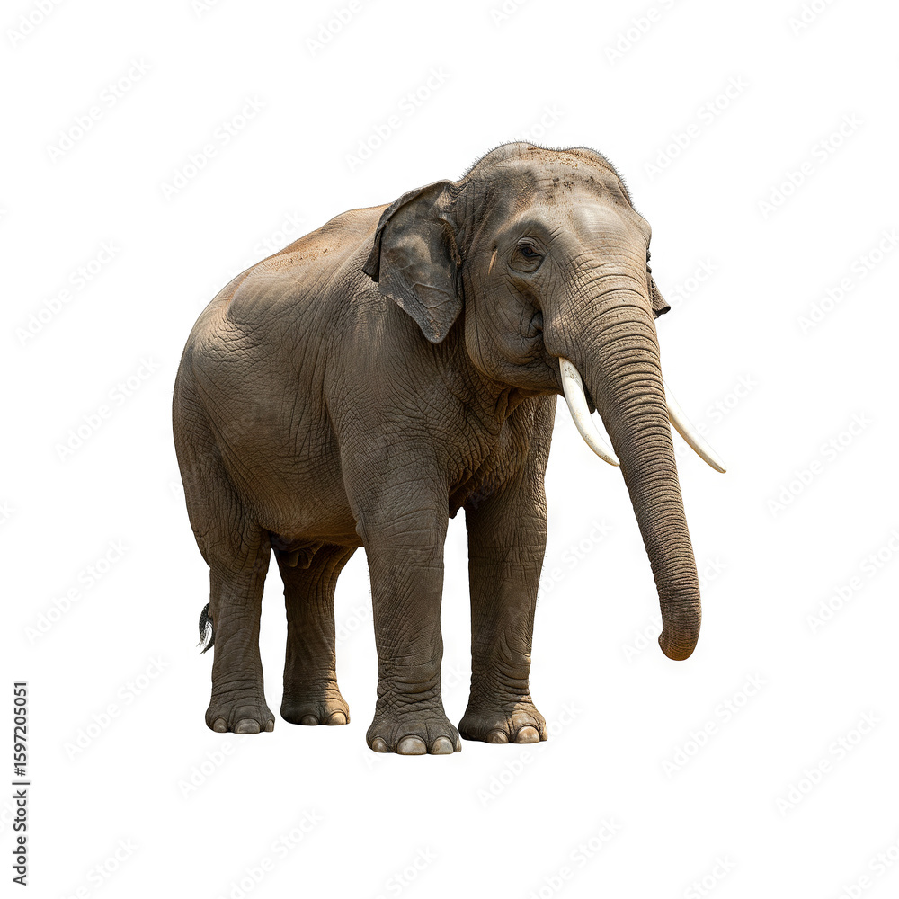 Obraz premium elephant clean white background generative AI