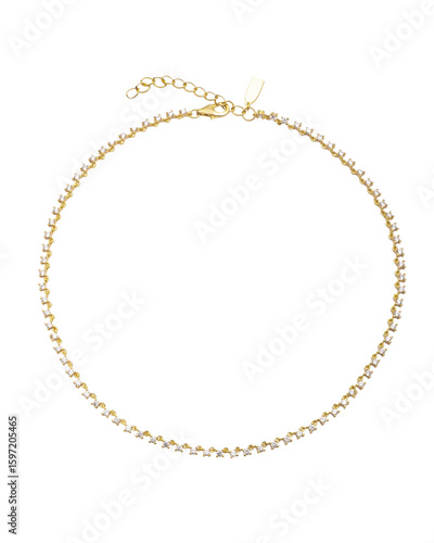 Wallpaper Mural Golden Necklace Chain Round Shape On PNG Transparent Background. Cut-Out Clipping Path With Adobe Photoshop Pen Tool . PNG Transparent Necklace , PNG Chain , PNG Jewelry  Torontodigital.ca