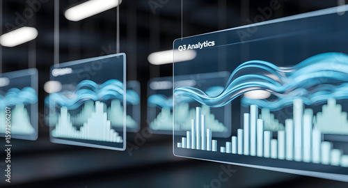 Modern business data visualization displays