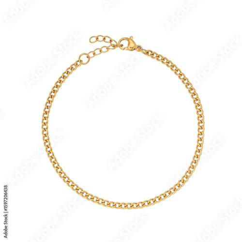 Golden Necklace Chain Round Shape On PNG Transparent Background. Cut-Out Clipping Path With Adobe Photoshop Pen Tool . PNG Transparent Necklace , PNG Chain , PNG Jewelry 