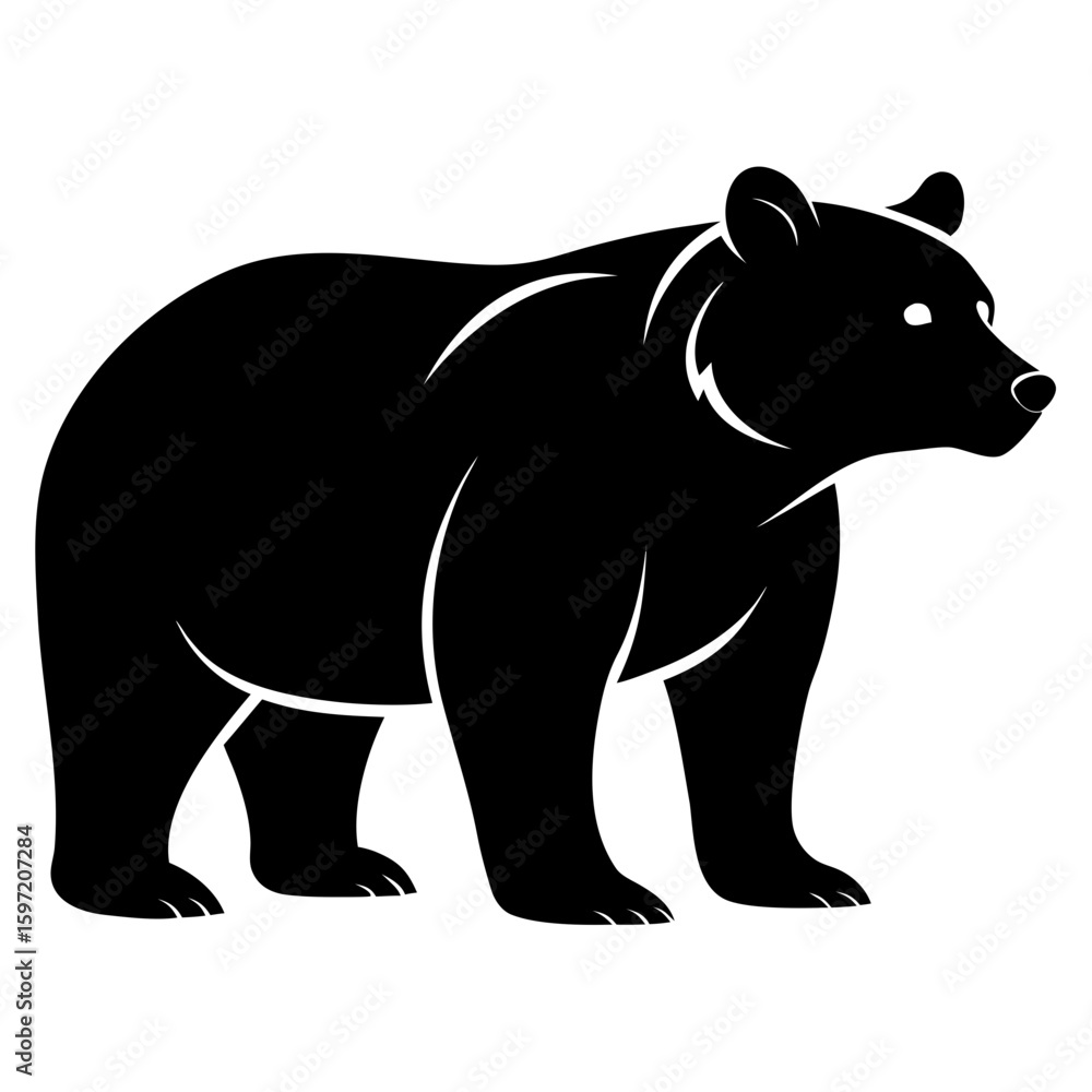 Fototapeta premium silhouette of a bear