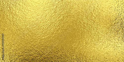 Golden foil realistic vector background. Mirror metallic effect, shiny gold material pattern