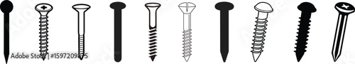 screws vector set.