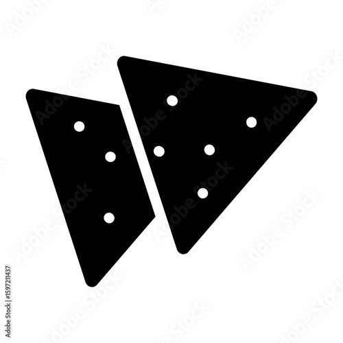 Tortilla Chips Vector Glyph Icon Design