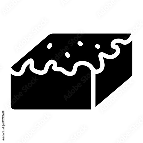 Brownie Vector Glyph Icon Design