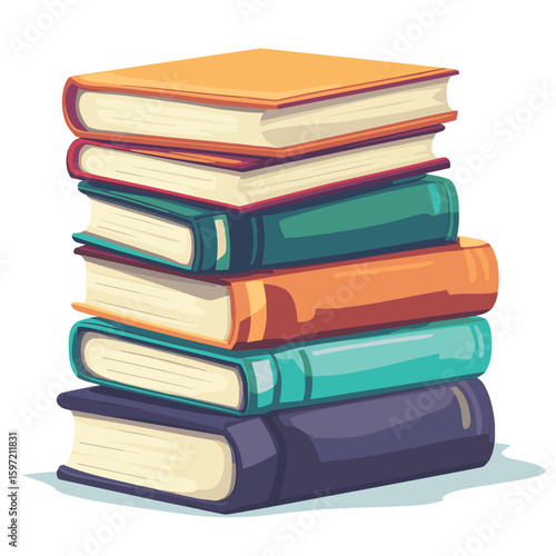 Paper books stack