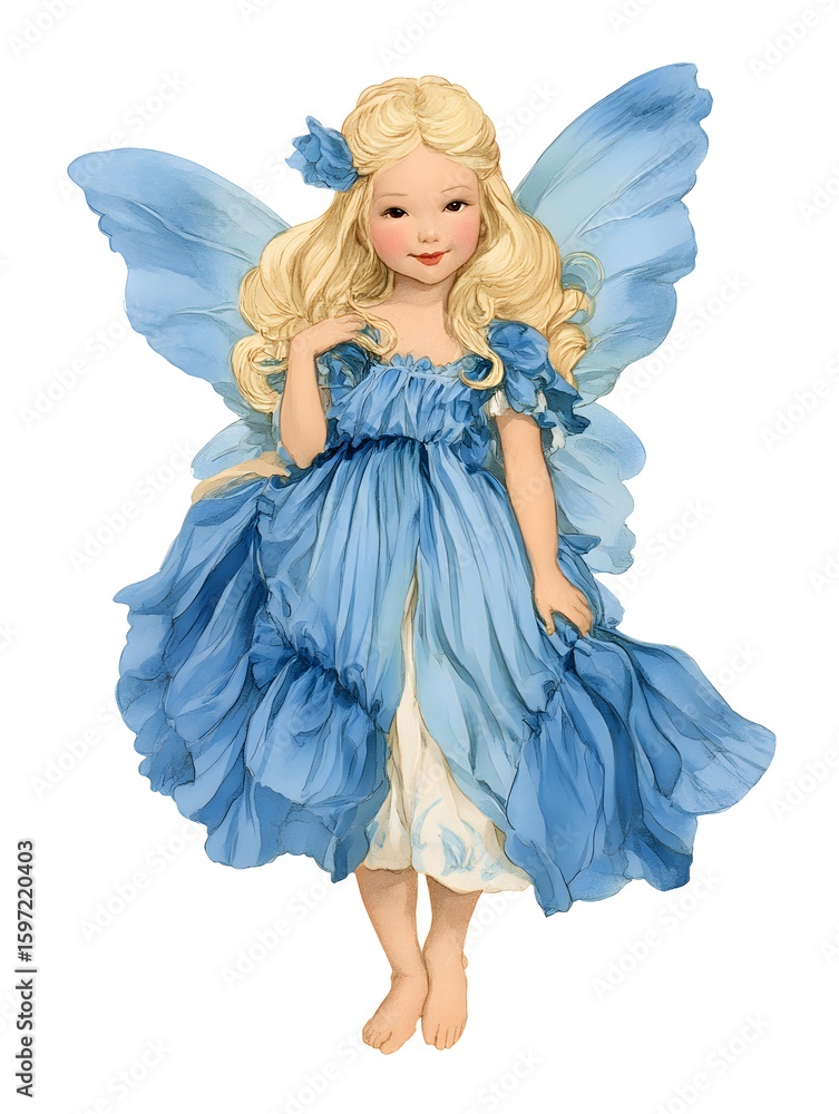 pretty flower fairy on the theme of a pretty bluebell. Bluebell flower fairy pretty flower fairy on the theme of a pretty bluebell. Bluebell flower fairy