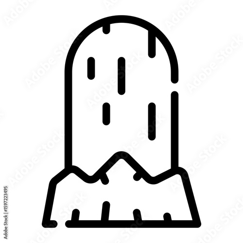 wood carving line icon