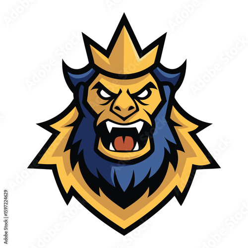 Roaring Monkey King Esport Mascot Logo