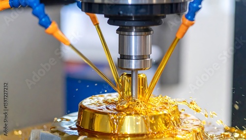 Close-up of CNC machining