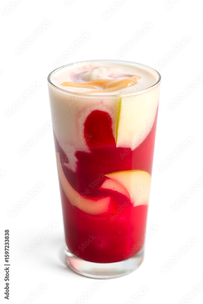 custom made wallpaper toronto digitalRefreshing Apple and Berry Smoothie in a Tall Glass, Ideal for Healthy Summer Beverages