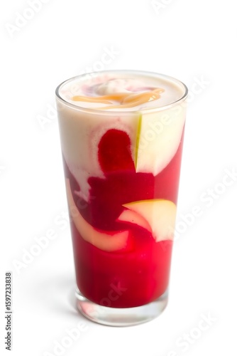 Wallpaper Mural Refreshing Apple and Berry Smoothie in a Tall Glass, Ideal for Healthy Summer Beverages Torontodigital.ca