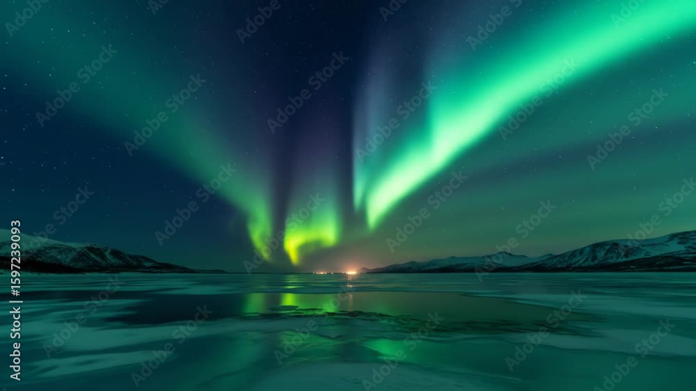 custom made wallpaper toronto digitalAurora Borealis Over Frozen Waters