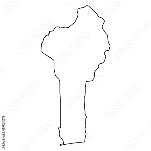 map of Benin line