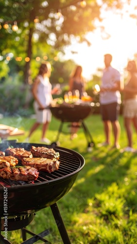 Backyard BBQ with friends