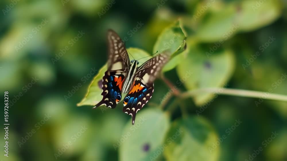 Butterfly on leaf Butterfly on leaf
