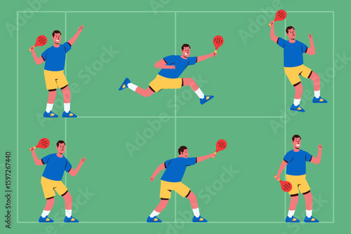 Boy Sportman Playing Padel