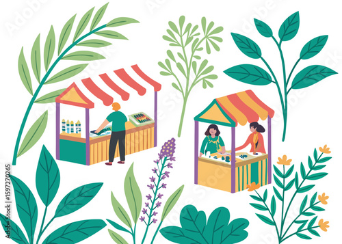 house and plants