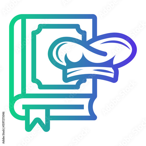 recipe book Line Gradient Icon