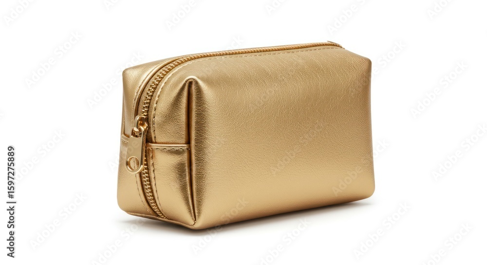 Naklejka premium Gold makeup bag
