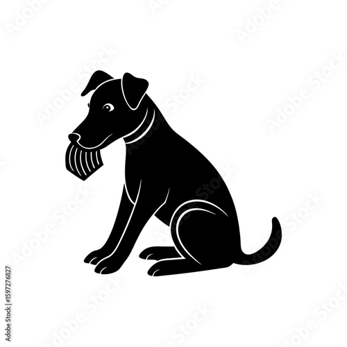 dog chewing shelter toy     .svg
