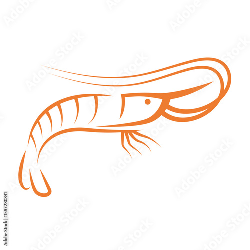 Shrimp logo icon design