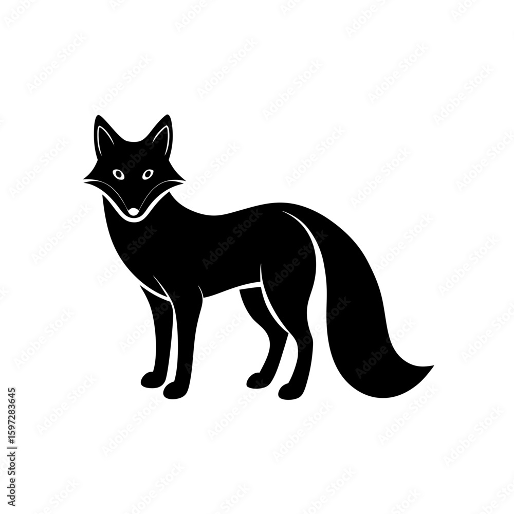 Fototapeta premium red fox svg