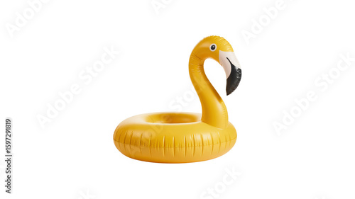 Yellow Flamingo Inflatable Pool Float Ring