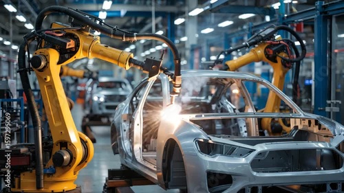 Automobile Manufacturing Automated Production Line【4K】
