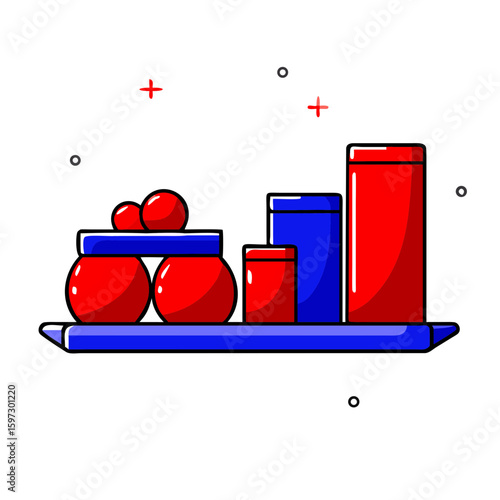 products on shelve  in the shop