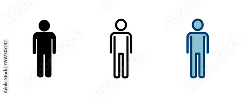 Man icon vector isolated on white background. male icon vector. human symbol