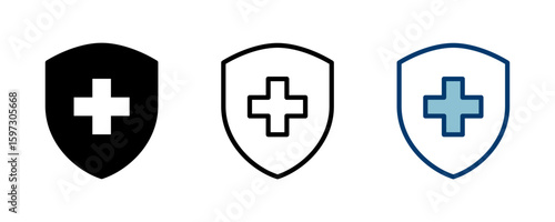 Health insurance icon vector isolated on white background. Insurance health document icon