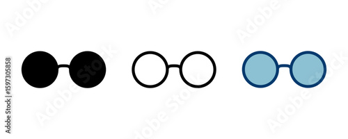 Glasses icon vector isolated on white background. Stylish Eyeglasses. Glasses vector. Optical concept