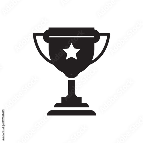 trophy, silhouette, award, prize, victory, champion, winner, success, achievement, competition, sports, cup, honor,