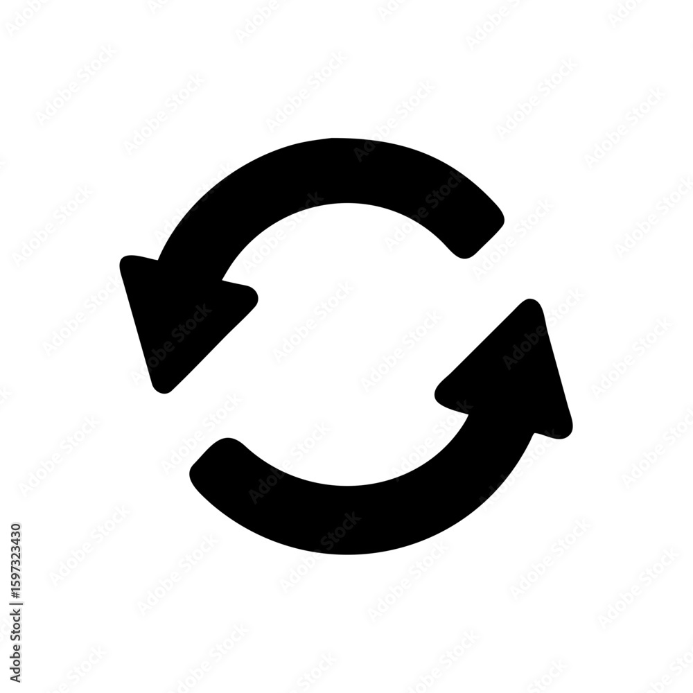 Reload arrow sign. Vector illustration Reload arrow sign. Vector illustration