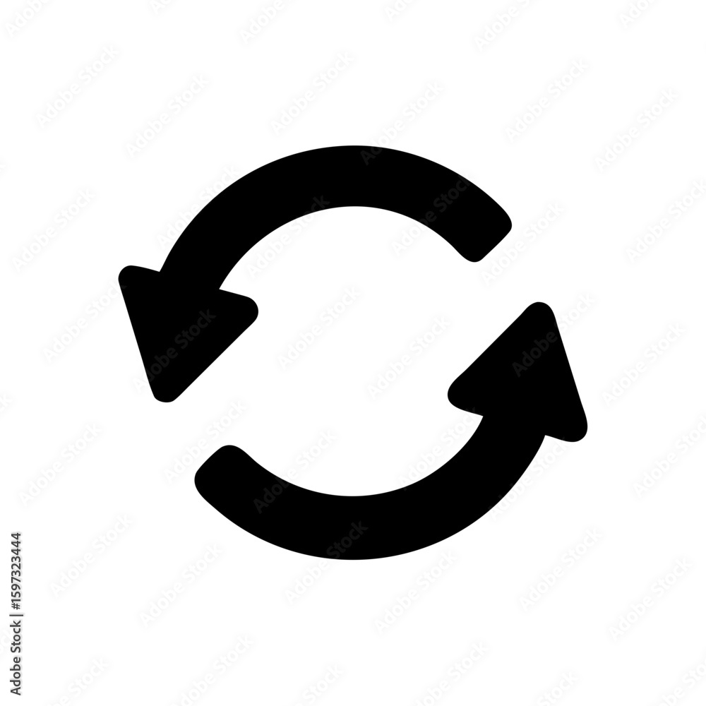 Reload arrow sign. Vector illustration Reload arrow sign. Vector illustration