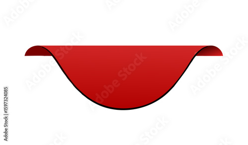 Red label-tag mockup. Banner Vector illustration