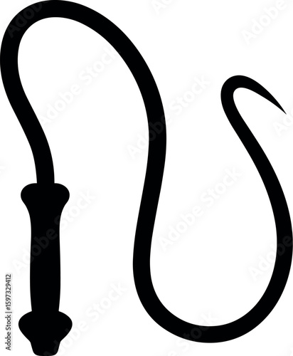Leather Whip vector silhouette design