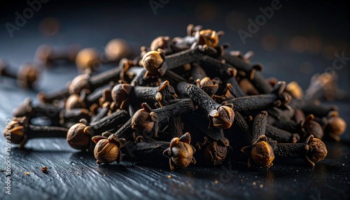  cloves on the table, close up