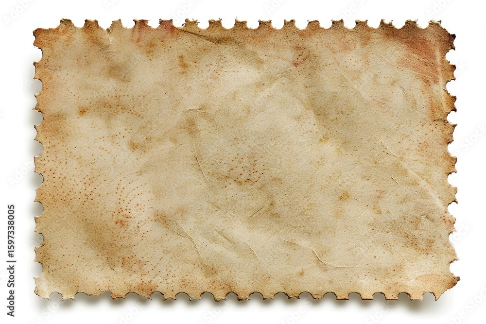 Fototapeta premium Blank empty stamp background postage stamp parchment.