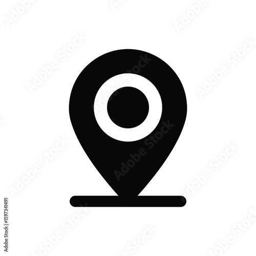 Map pin icon set, pin location icon vector illustration