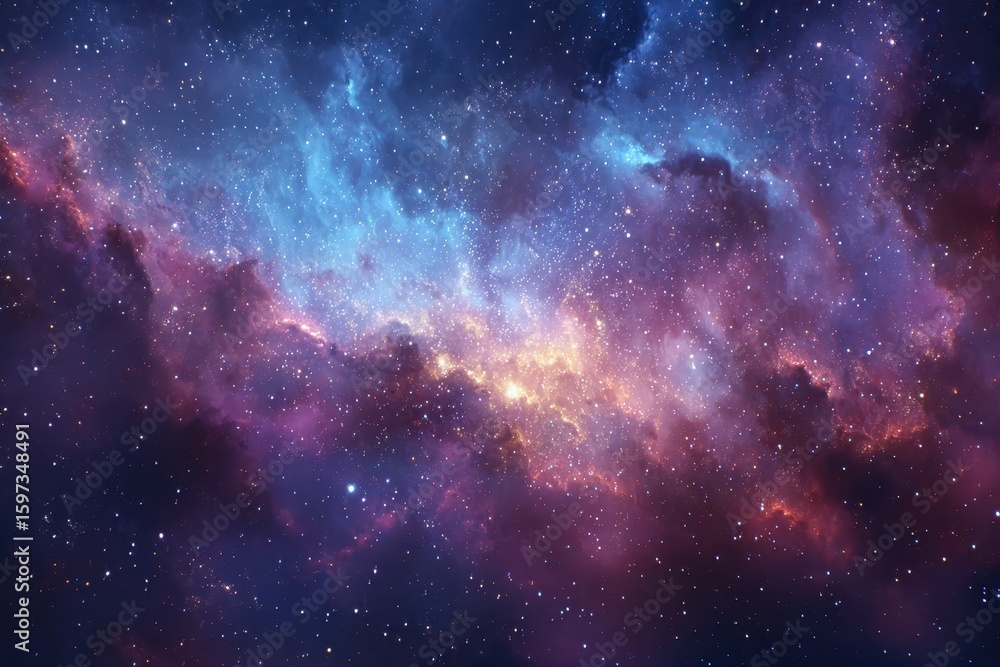 Obraz premium Colorful abstract galaxy background creating a mesmerizing universe experience with vibrant hues and intricate star formations