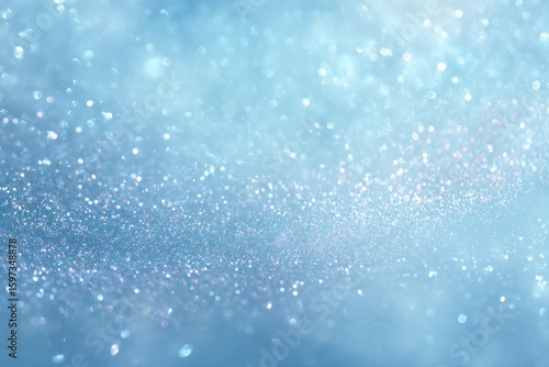 Light blue sparkle background creates a delicate and dreamy atmosphere, perfect for adding a whimsical touch to various creative projects and designs