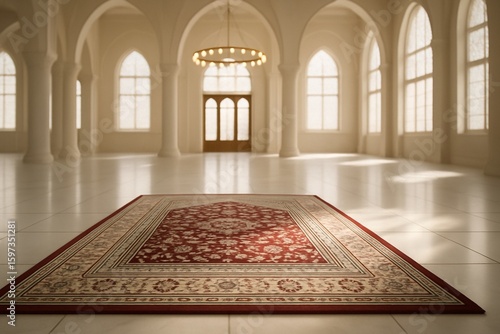 Prayer Rug in Mosque Interior