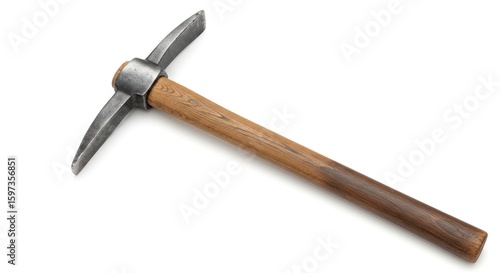 Wooden handle pickaxe tool