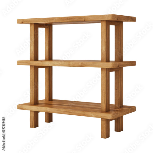 Wooden Bookshelf: This minimalist wooden bookshelf showcases the beauty of simplicity. Its design emphasizes functionality and a natural aesthetic, perfect for home décor.